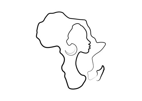 africa line art